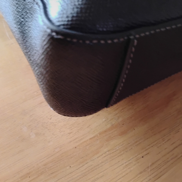 Coach Ethan Slim Pebbled Black Leather Briefcase with Shoulder Strap - Picture 4 of 16